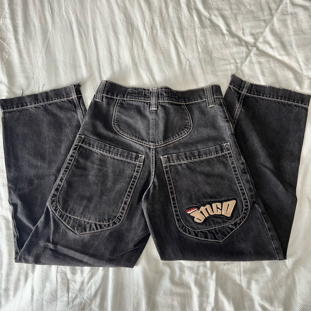 JNCO JEANS The Low Down Vintage 90’s Jeans, Washed Black, Size 30x32